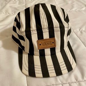 Black and White Vans Strapback Hat